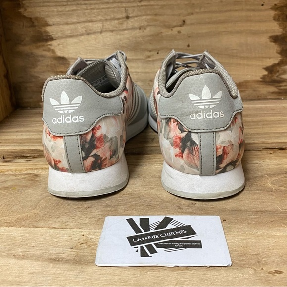 Adidas Samoa low top classic grey white fashion sneakers shoes - Picture 4 of 8